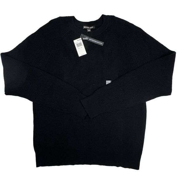 New Michael Kors Men Black Sweatshirt Crew Neck Long Sleeve Pullover US XXL - Picture 4 of 9